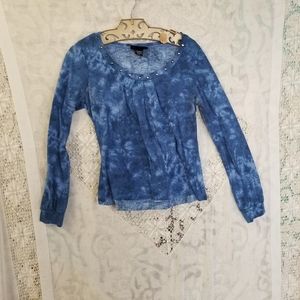 🦋90s/Y2K Blue Tye Dye Top by Self Esteem USA🦋